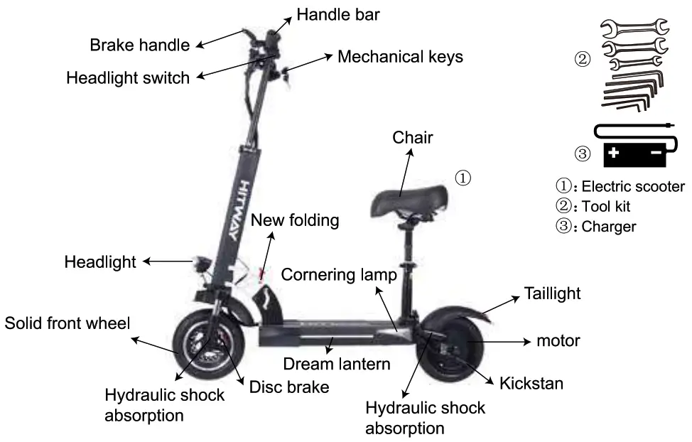 HITWAY H5 Riding Electric Scooter - fig