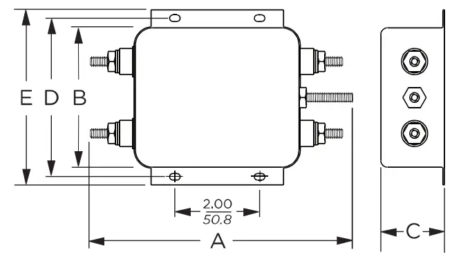 TE connectivity VK6 K Series Corcom General Purpose RFI Power Line Filter - fig 11