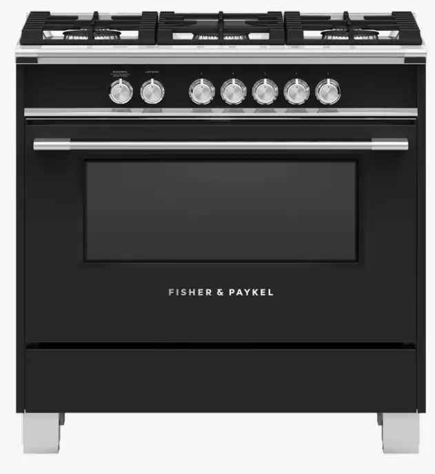 FISHER PAYKEL OR36SCG4B1 5 Burners Gas Range .