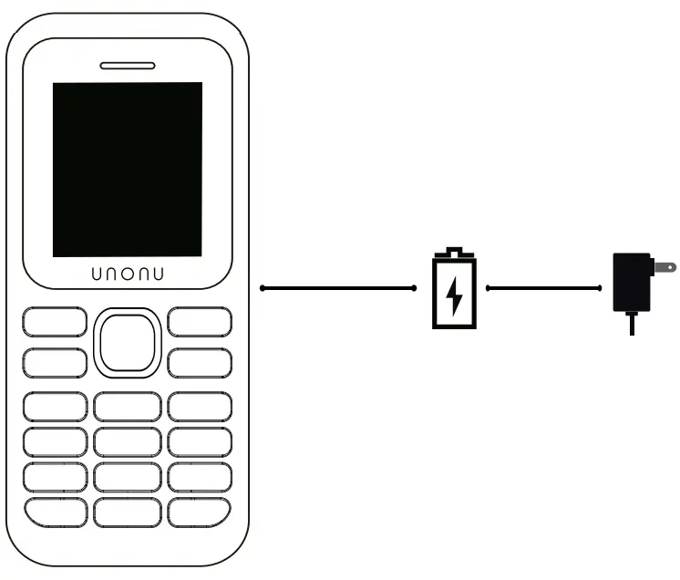 UNONU J8 2G Bar Phone - charge