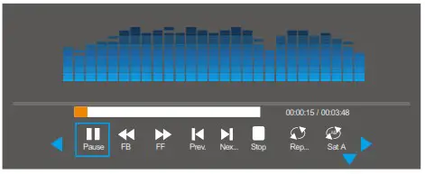 XuanPad M8 F Mini Projector - Playing the MUSIC 5