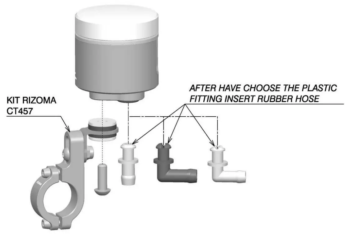 rizoma CT157 Notch Front Brake Fluid Reservoir - step 4