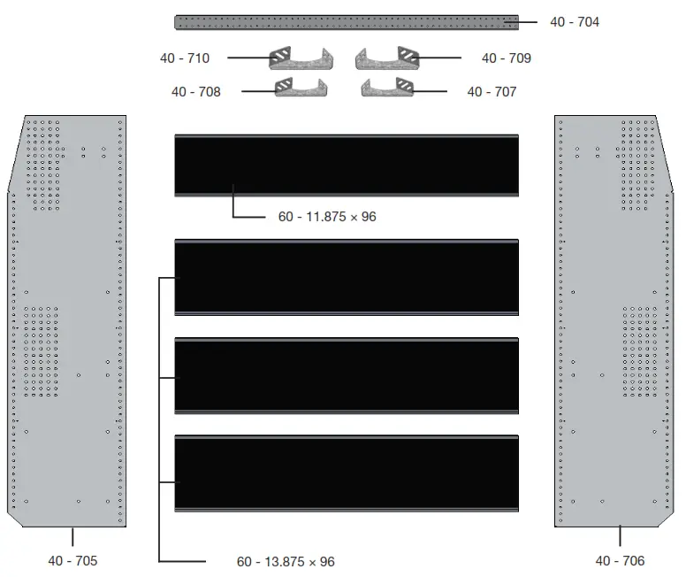 RANGER DESIGN N5-RA96-4 Shelving Unit - 2