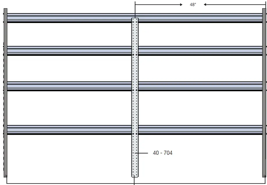 RANGER DESIGN N5-RA96-4 Shelving Unit - 8