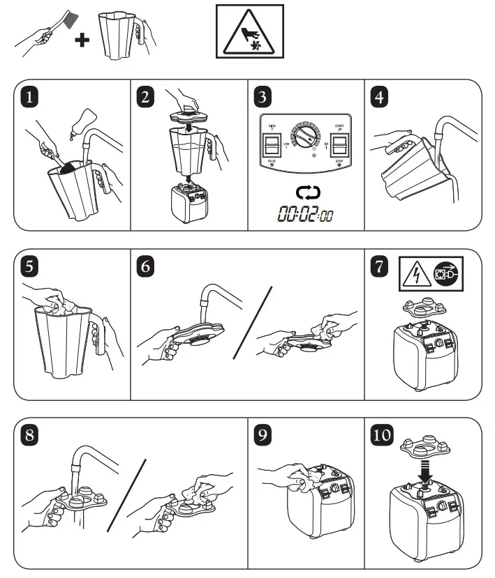 Hamilton Beach HBH550 3 HP Fury 64 oz. High Performance Bar Blender - Figure 3