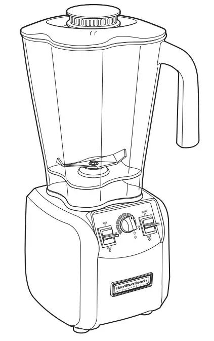 Hamilton Beach HBH550 3 HP Fury 64 oz. High Performance Bar Blender