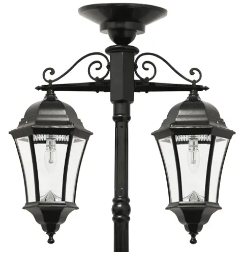 GAMA SONIC SOLAR LIGHTING 94B001 Victorian Bulb Solar Lamp Post 1