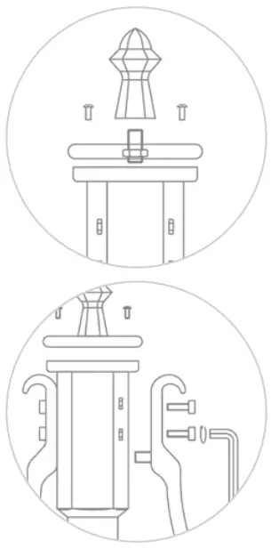 GAMA SONIC SOLAR LIGHTING 94B001 Victorian Bulb Solar Lamp Post fig 1