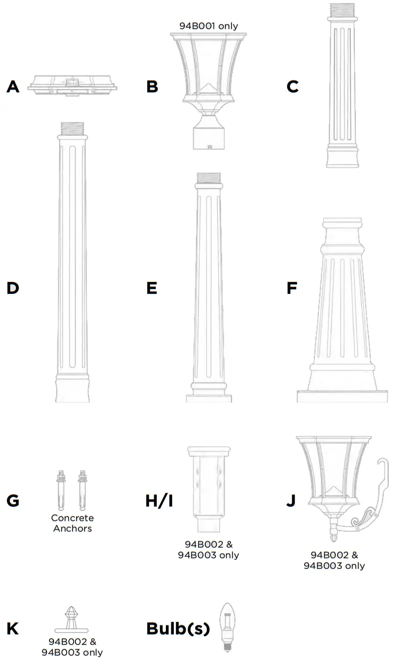 GAMA SONIC SOLAR LIGHTING 94B001 Victorian Bulb Solar Lamp Post fig 6