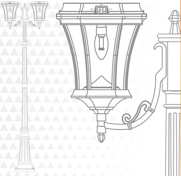 GAMA SONIC SOLAR LIGHTING 94B001 Victorian Bulb Solar Lamp Post