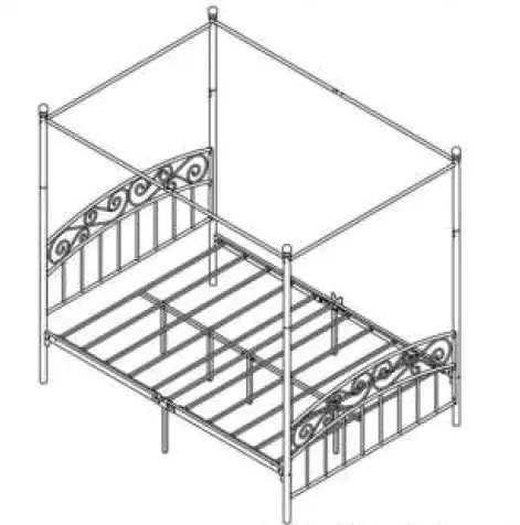 maocao hoom 715F-Black-Metal-Platform-Bed-Frame-FIG- (1)