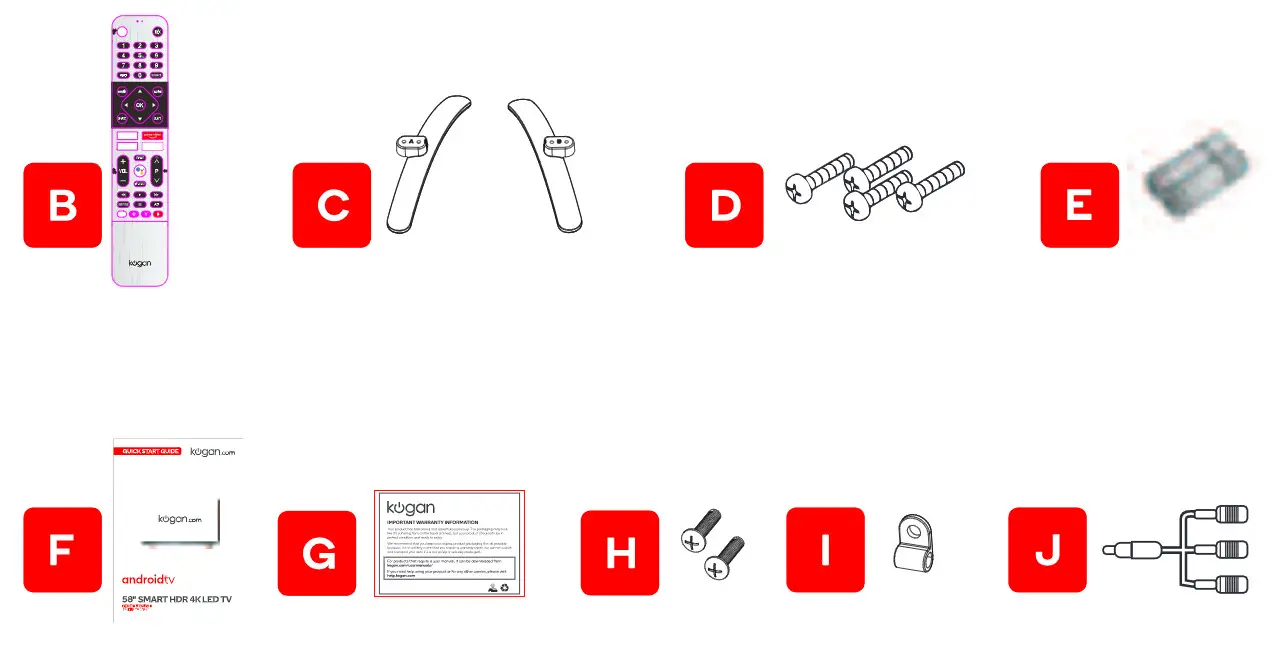 kogan KALED58TU9210SKA TU9210 58 Smart HDR 4K LED - COMPOTNACE12