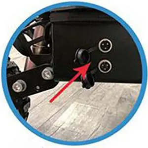 FIG 1 The arrow on the right refers to the charging port