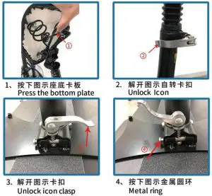FIG 3 Seat folding instructions