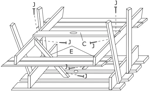 Alpulon ZMWV014 Wooden Outdoor Kids Picnic Table B04
