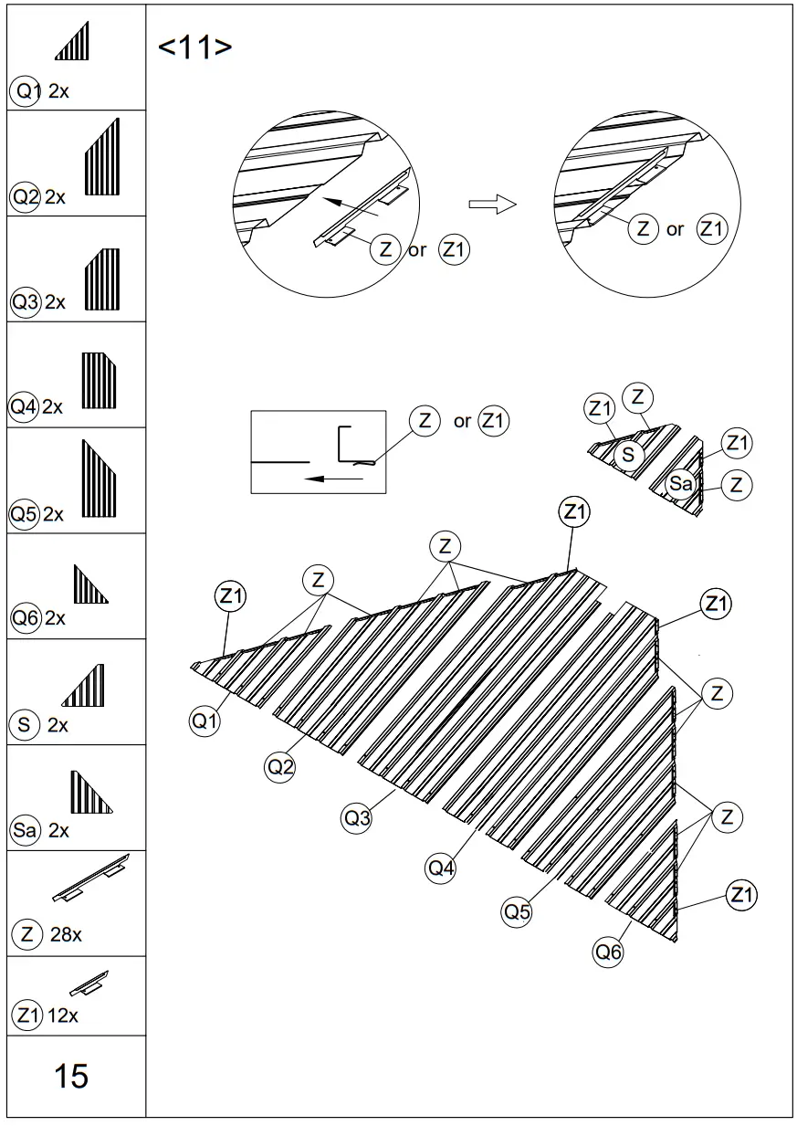 EROMMY XWG-213TN Metal Double Roof Gazebo - fig 14