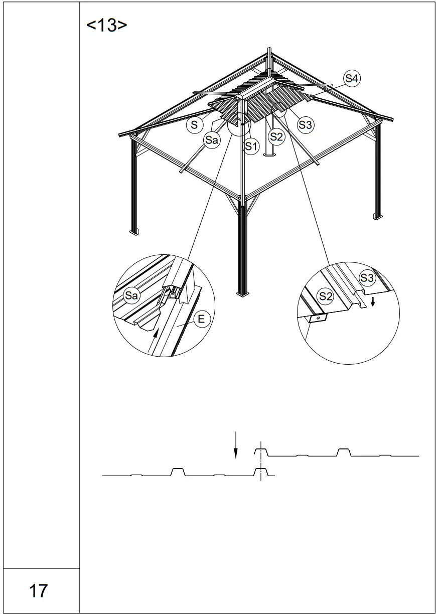 EROMMY XWG-213TN Metal Double Roof Gazebo - fig 20