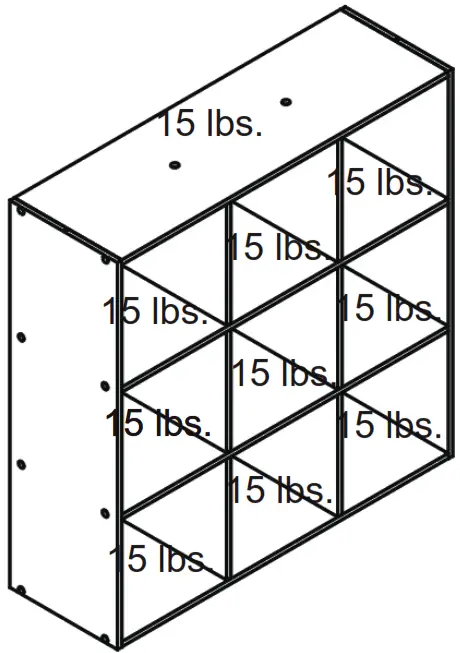 Style SELECTIONS CL22 11ST9 BLK 9 Cube Storage Organizer - Figure 1