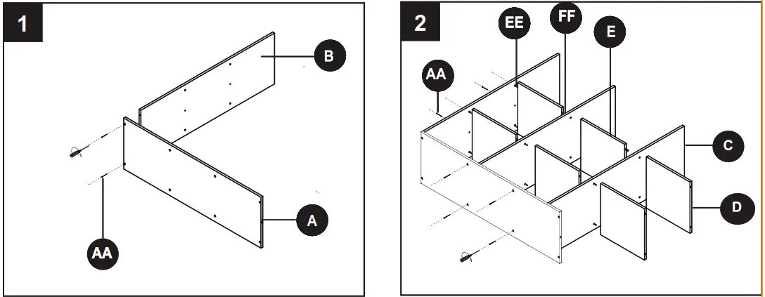 Style SELECTIONS CL22 11ST9 BLK 9 Cube Storage Organizer - Figure 4