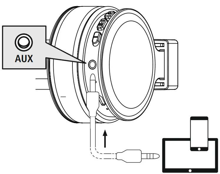 hama 00184084 Freedom Lit Bluetooth Headphone - playback via an audio cable