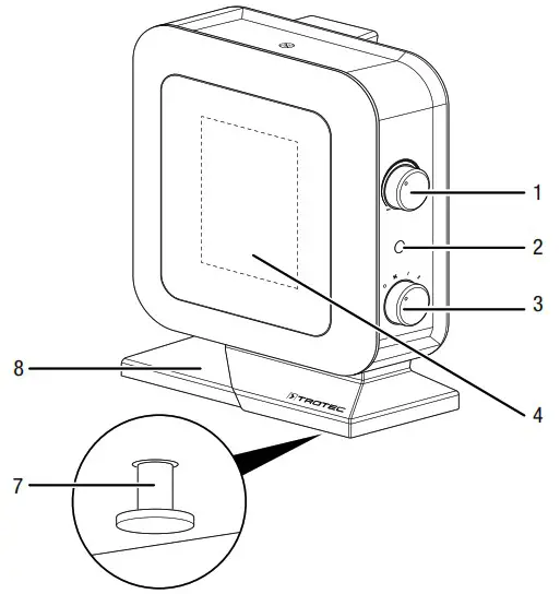 TROTEC TFC 13 E Portable Fan Heater - Device depiction 1