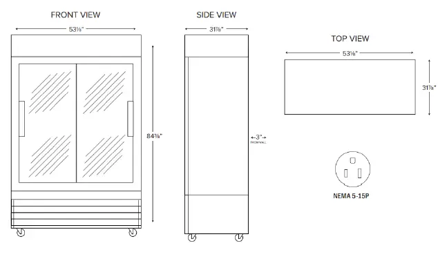 NEXEL 243006 Merchandiser Refrigerator. - 1