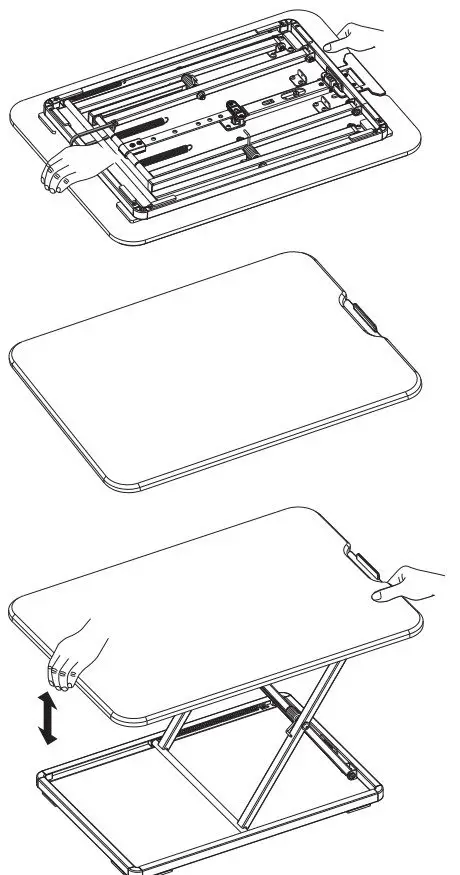 NEWSTAR NS-WS050BLACK Sit Stand Workstation - Step2