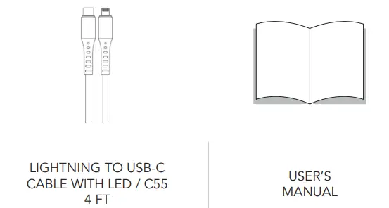 NAUTIC- C55-Lightning-To-USB-C-Cable-With LED-FIG-1