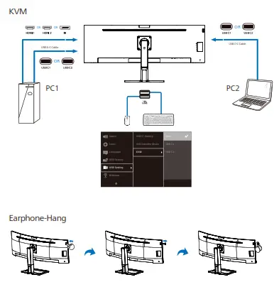 PHILIPS 45B1U6900CH Curved Business Monitor - 5