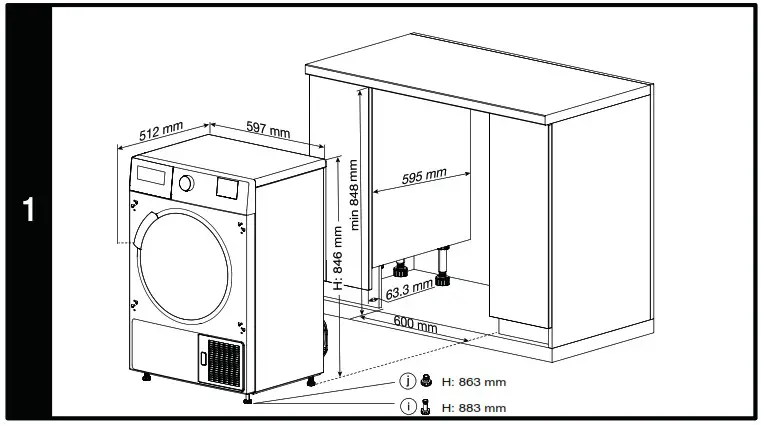 beko DTIKP71131 7kg Integrated Tumble Dryer - overview 2