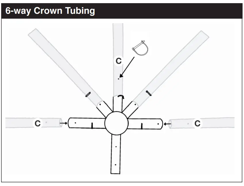 AMERICAN TENT 202104 30x60 Wedding Frame Tent - 6-Way Crown 2