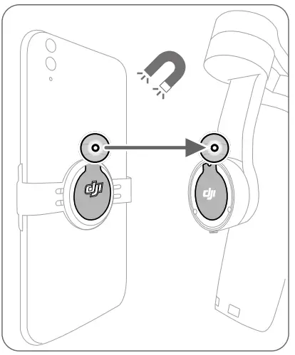 dji OM 4 Smartphone Gimbal - Align the marks