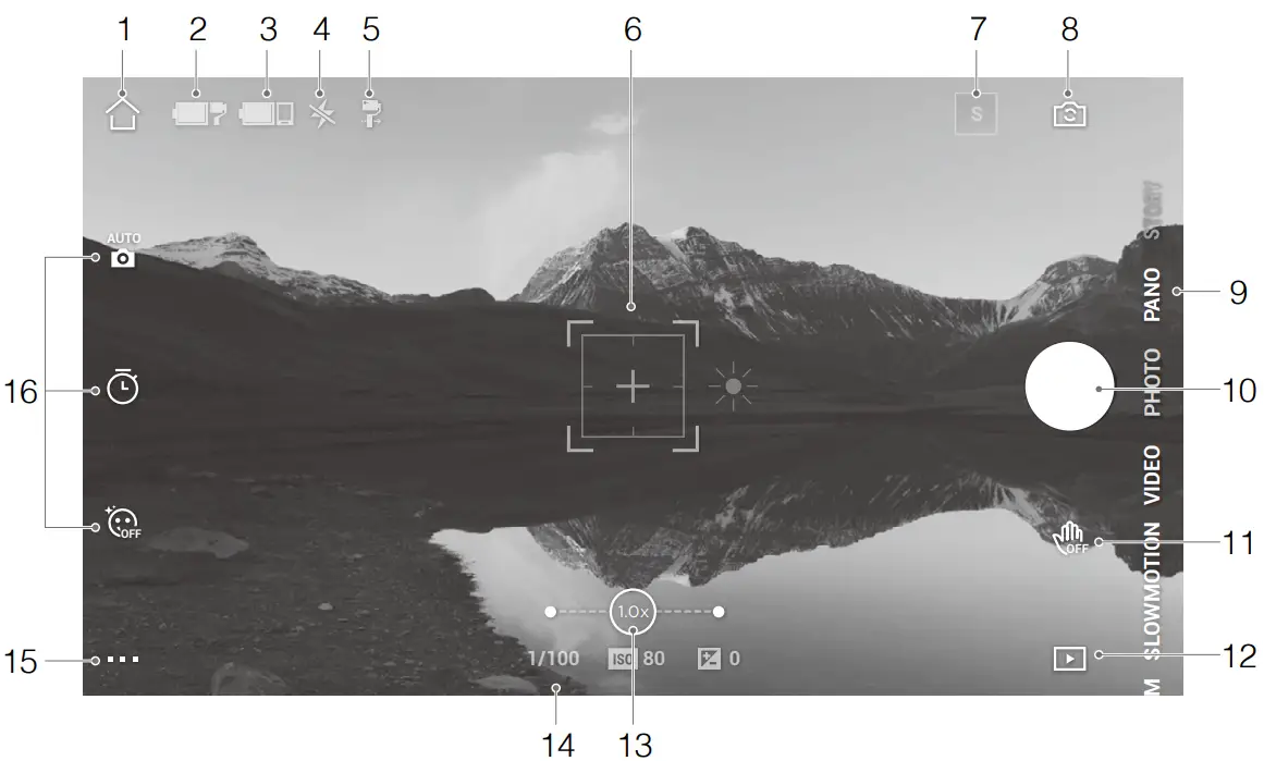 dji OM 4 Smartphone Gimbal - Camera View