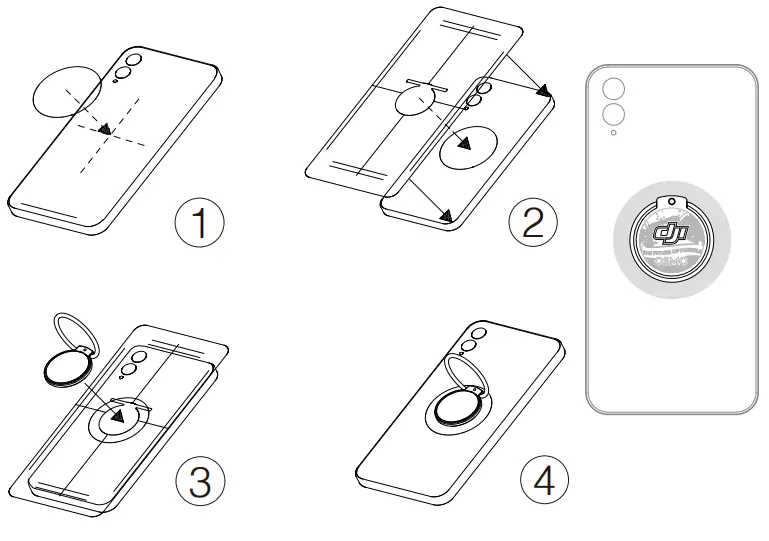 dji OM 4 Smartphone Gimbal - magnetic ring holder