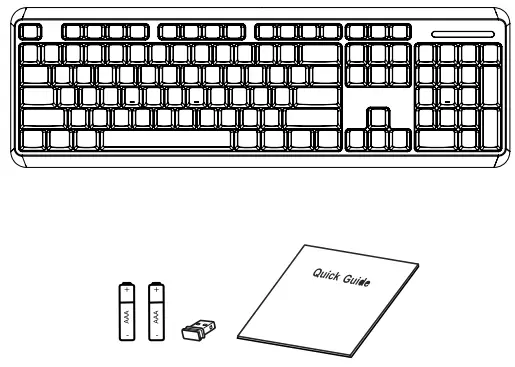 CANYON HKB-W20 Wireless keyboard velvet tread series -- Package