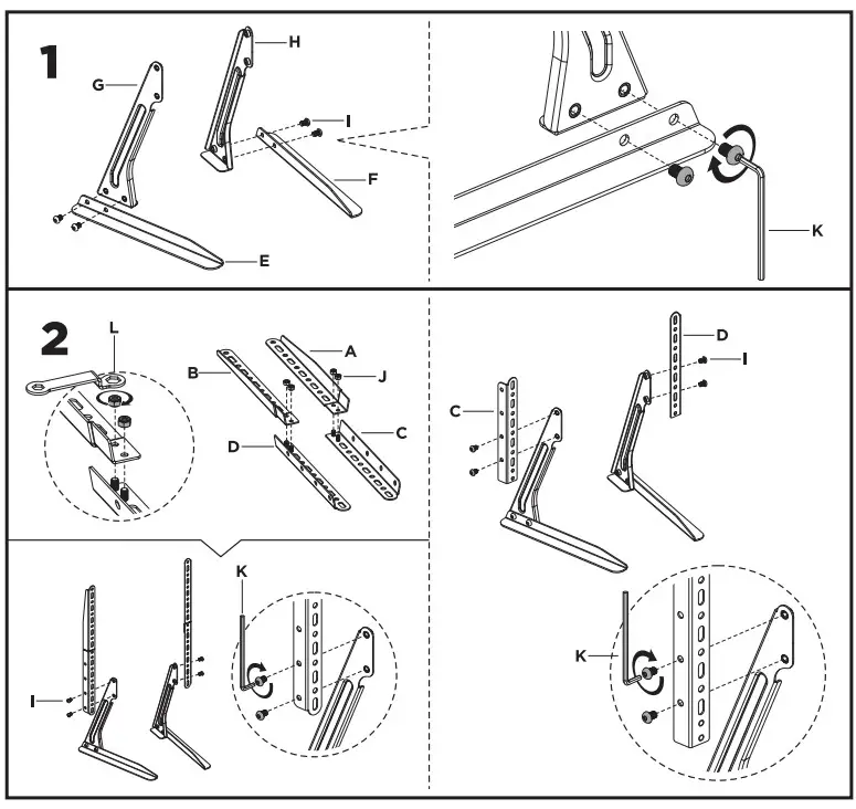 Superior Electronics 30-70 Universal Table Top TV Stand- 1