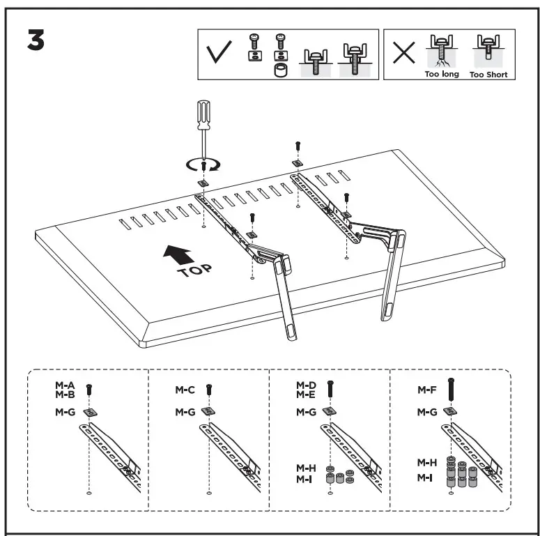 Superior Electronics 30-70 Universal Table Top TV Stand- 3