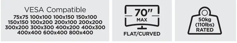 Superior Electronics 30-70 Universal Table Top TV Stand- model