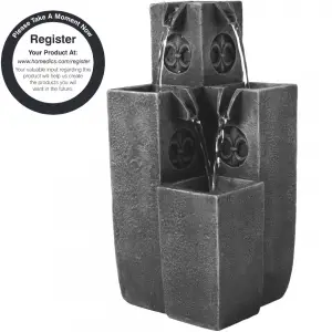 Homedics WFL-FLIS EnviraScape Fleur De Lis Illuminated Tabletop Relaxation Fountain