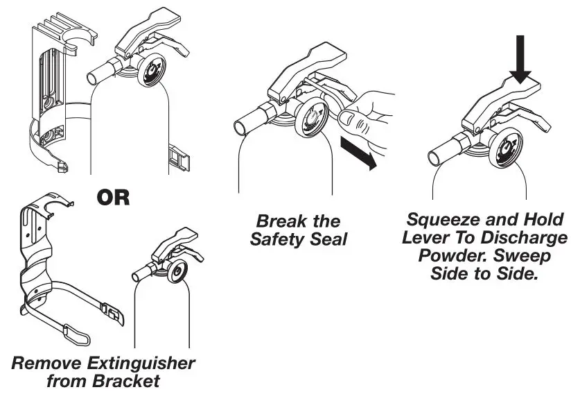 First Alert Dry Chemical Fire Extinguisher - TO FIGHT THE FIRE