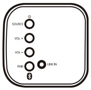 iLIVE ITBSW222 32 Inch Sound Bar with Wireless Subwoofer - speaker controls