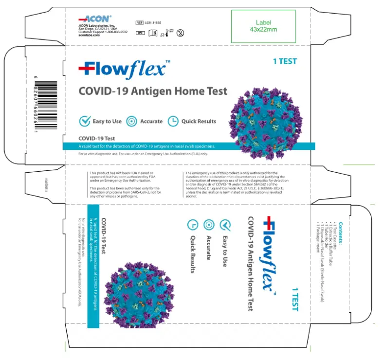 ACON Flowflex COVID 19 Antigen Home Test