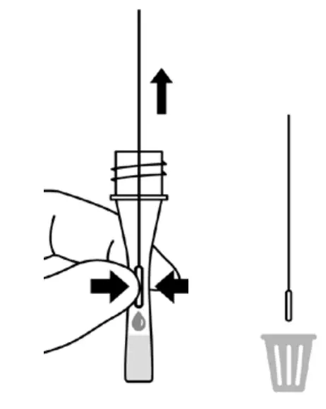 ACON Flowflex COVID 19 Antigen Home Test - squeezing the tube 1