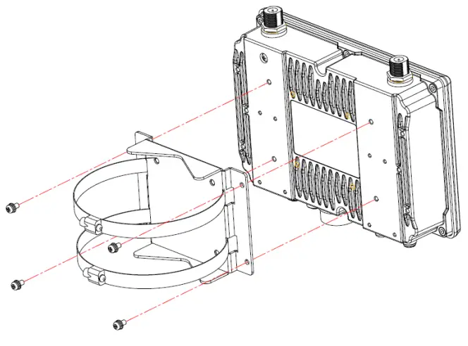 MOXA TAP 213 Series Rail Onboard 802 11n IP68 Wireless client - M4 screws