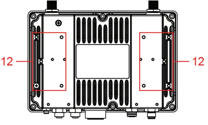 MOXA TAP 213 Series Rail Onboard 802 11n IP68 Wireless client - Rear Panel 1