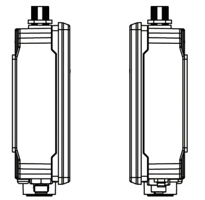 MOXA TAP 213 Series Rail Onboard 802 11n IP68 Wireless client - Rear Panel