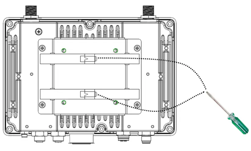 MOXA TAP 213 Series Rail Onboard 802 11n IP68 Wireless client - screwdriver