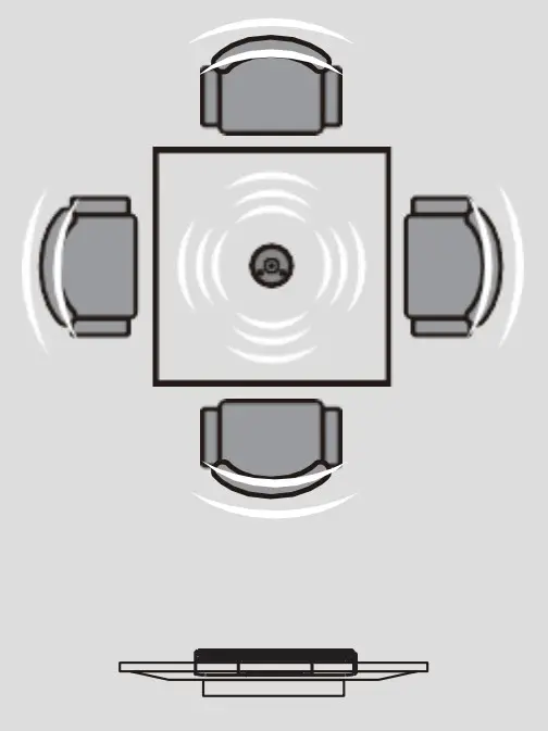 Shenzhen Oneking Technologies KS-G3B-13M-M Wireless Conferencing Speakerphone with Expansion Microphone - microphone