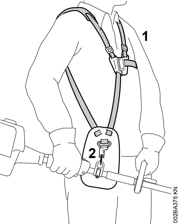 STIHL SP KM Harvester Attachment - Full harness