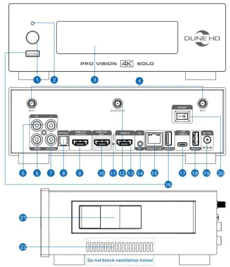 DUNE HD Pro Vision 4K Solo User - Interface